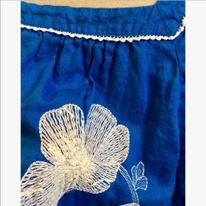 J. Crew Dresses - J. Crew Blue Linen Shift Dress Embroidered Flowers J. Crew Dresses - J. Crew Blue Linen Shift Dress Embroidered Flowers